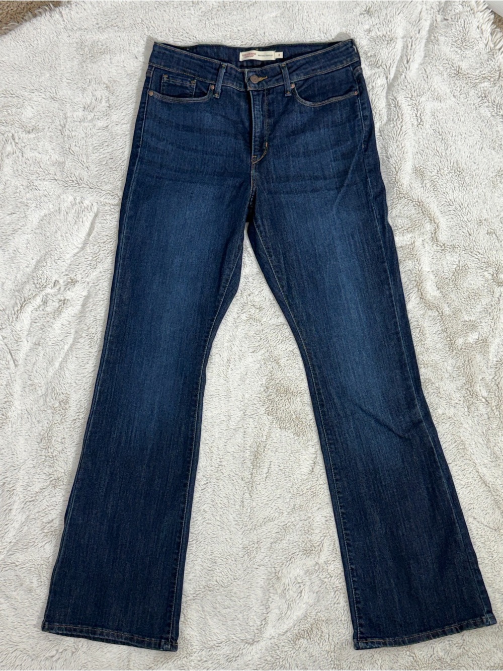 Signature by Levi Strauss Women's Dark Blue Mid Rise Bootcut Jeans